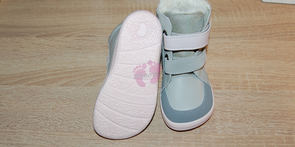 Baby Bare Shoes Febo Winter Grey/Pink Asfaltico